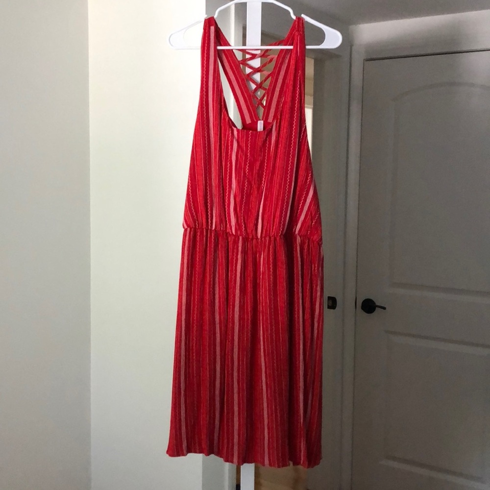 Xhilaration 2x red and white dress